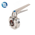 Sanitary Stainless Steel Trigger Handle Butt Weld Butterfly Valve